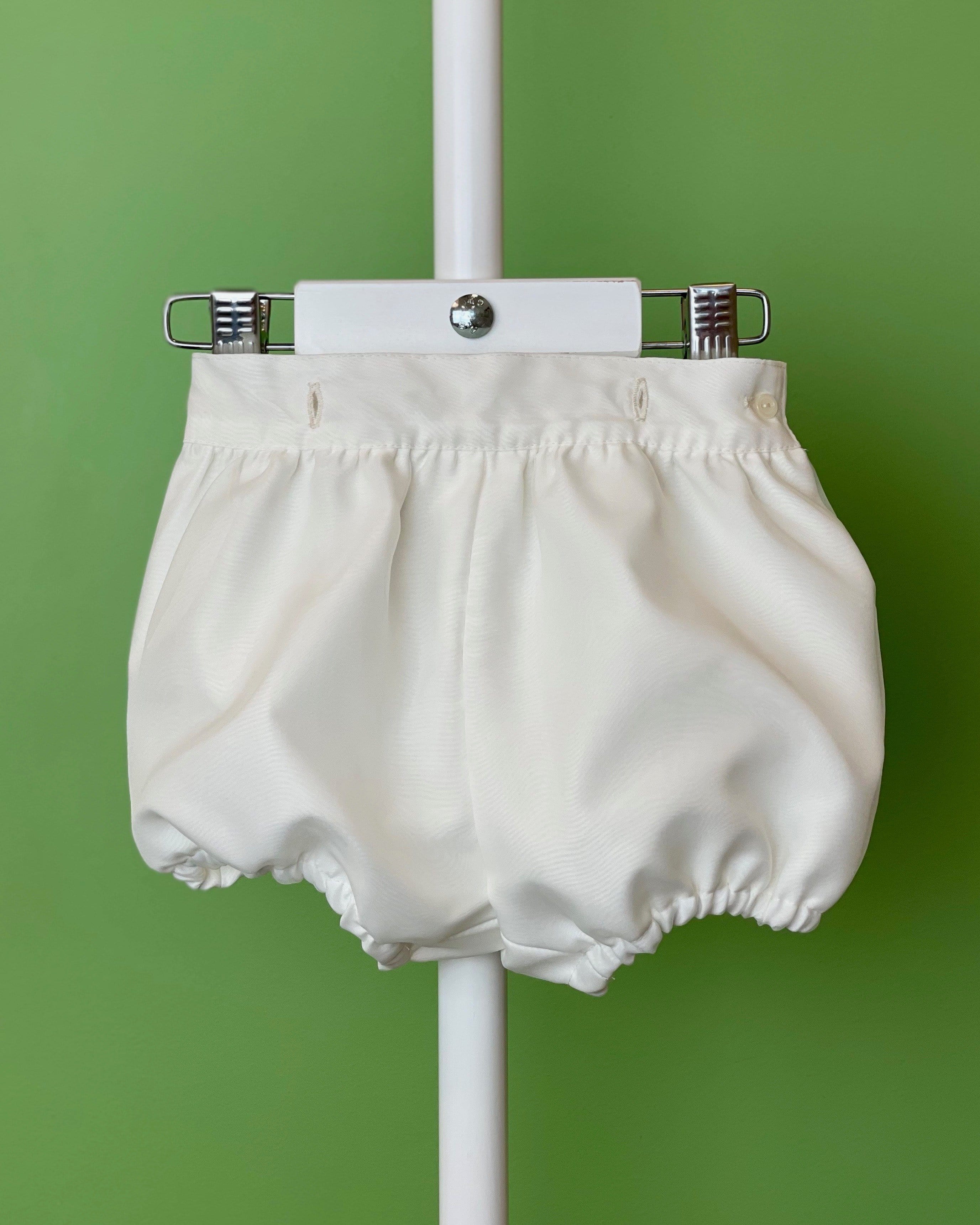 YoYo Children's Boutique Baptism Off-White & Blue Bubble Outfit