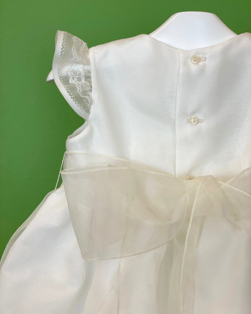 YoYo Children's Boutique Baptism Off-White Lace Dress