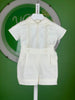 Off White & Lace Semi Bubble Outfit - YoYo Children's Boutique