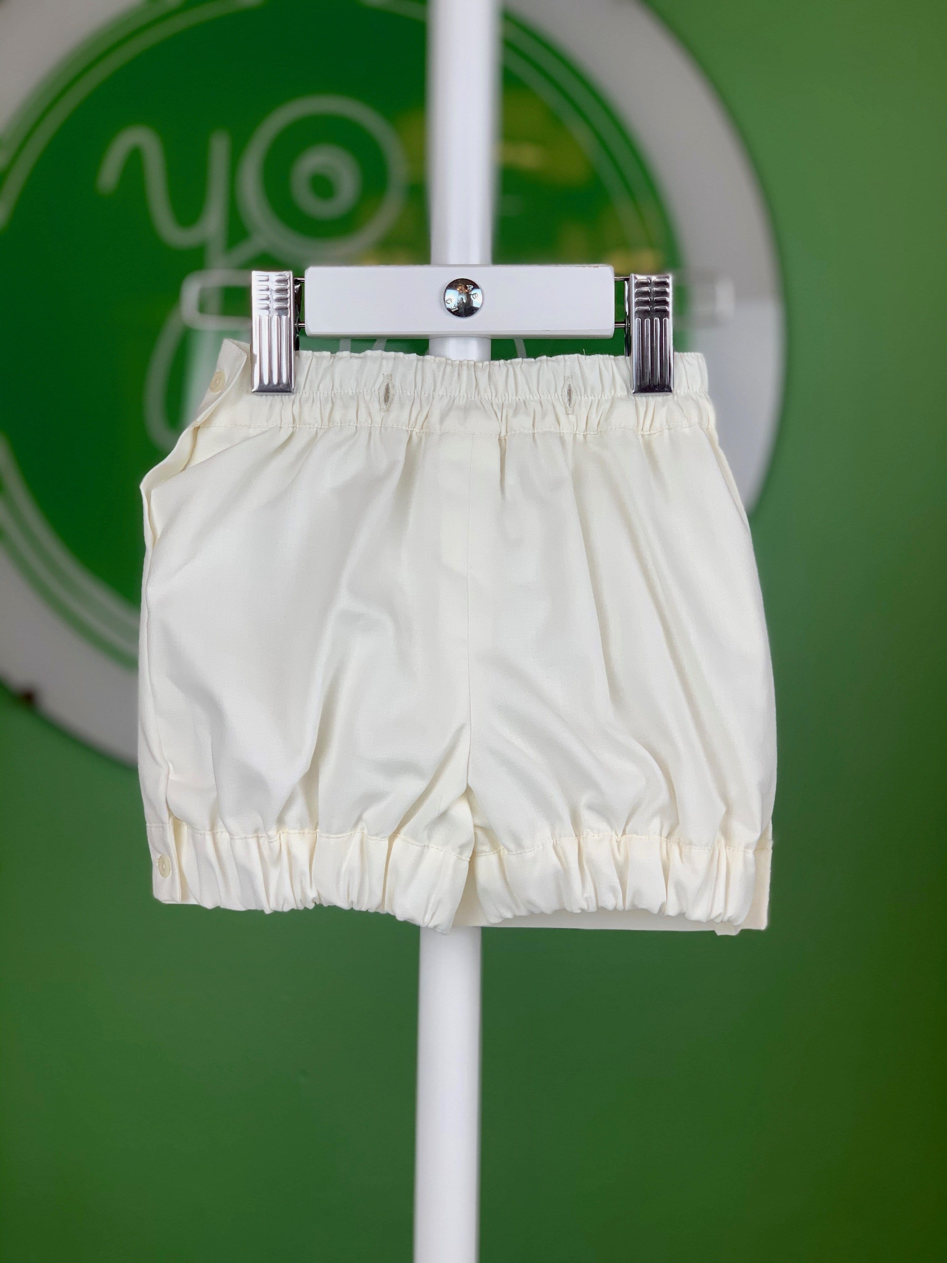 Off White & Lace Semi Bubble Outfit - YoYo Children's Boutique