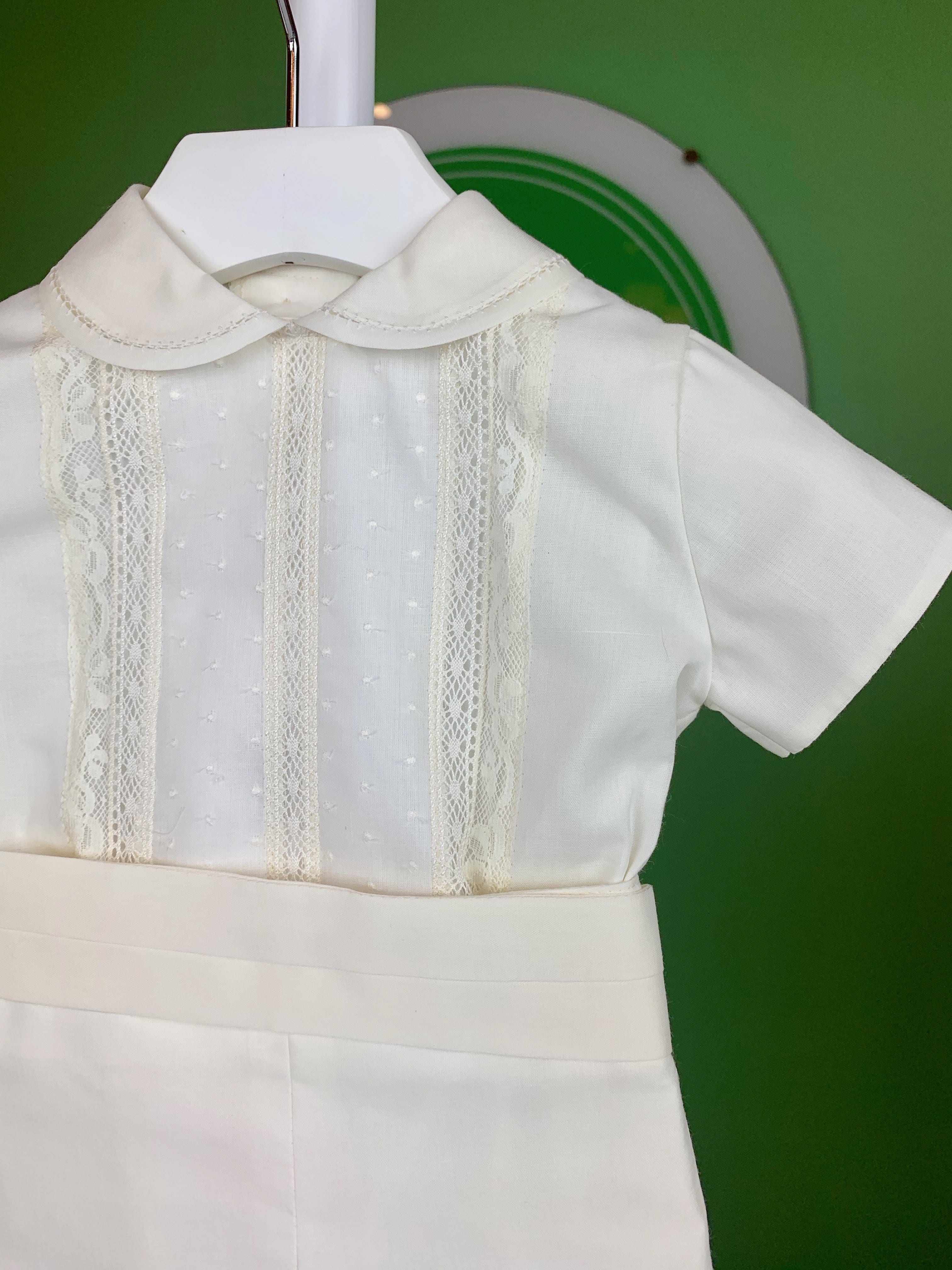 Off White & Lace Short Outfit - YoYo Children's Boutique