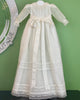 YoYo Children's Boutique Baptism Off-White Organza & Lace Christening Gown & Bonnet