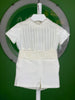 Off White Pleated Organza & Lace Shorts Outfit - YoYo Children's Boutique