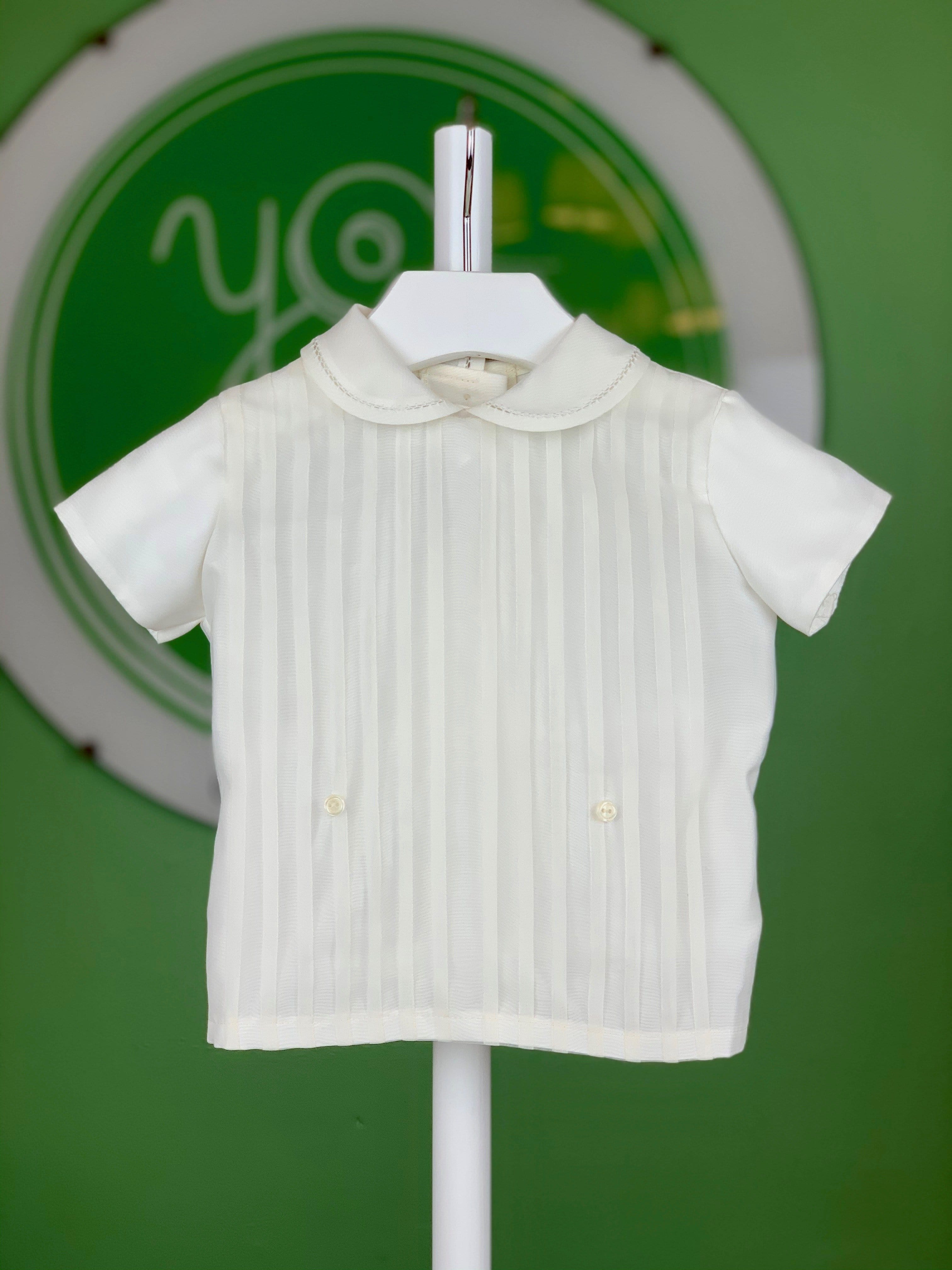 White  Pleated Organza Shorts Outfit - YoYo Children's Boutique