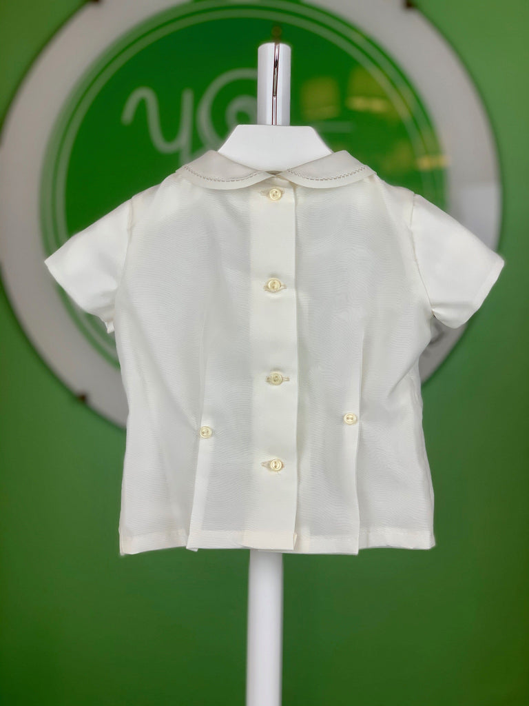 Off White Pleated Shorts Outfit - YoYo Children's Boutique