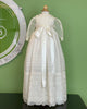 YoYo Children's Boutique Baptism Rose Lace Christening Gown with Bonnet