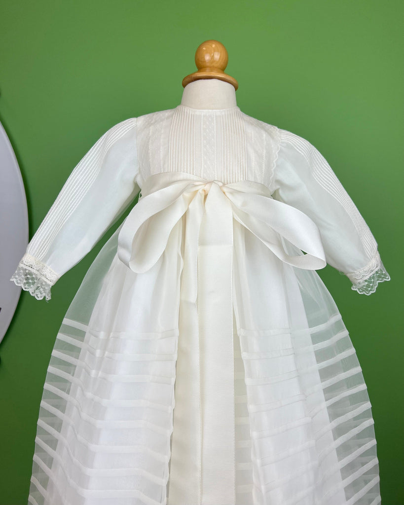 YoYo Children's Boutique Baptism Toledo Off-White Christening Gown