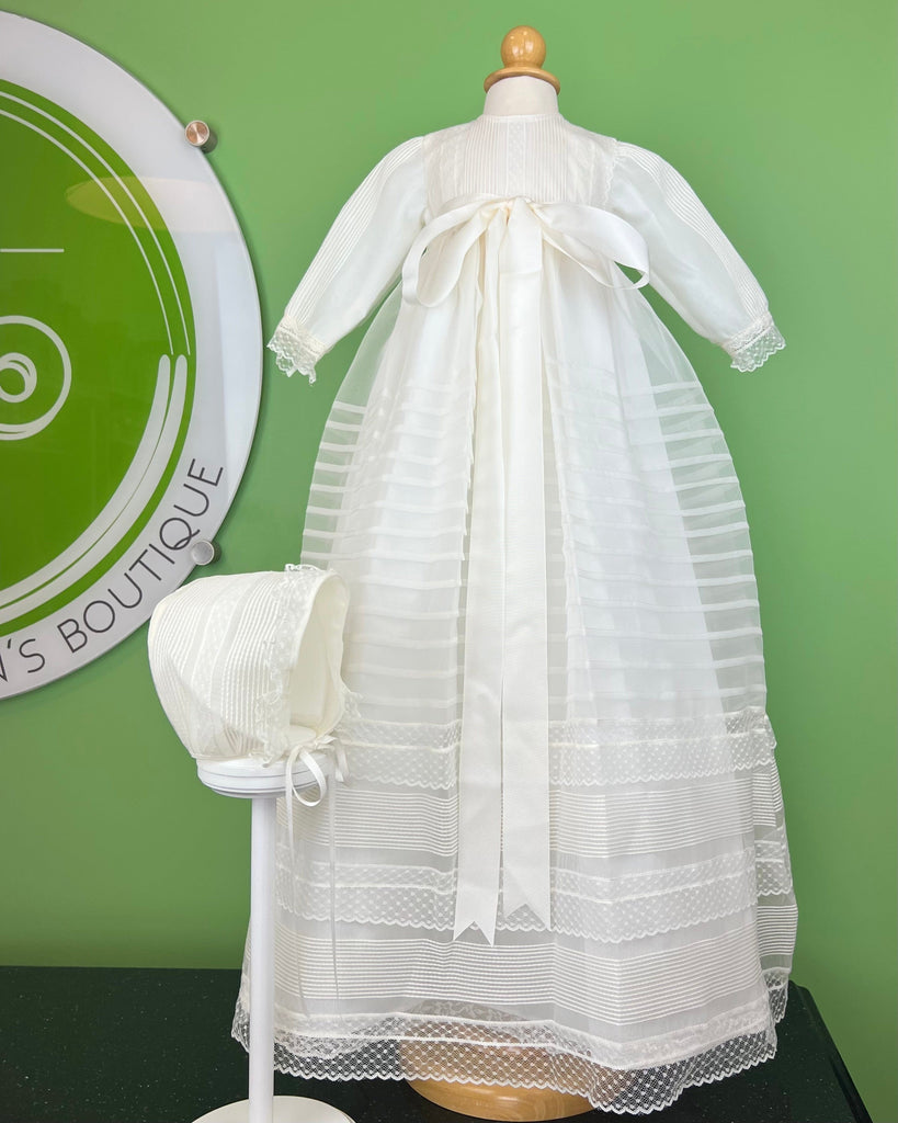 YoYo Children's Boutique Baptism Toledo Off-White Christening Gown