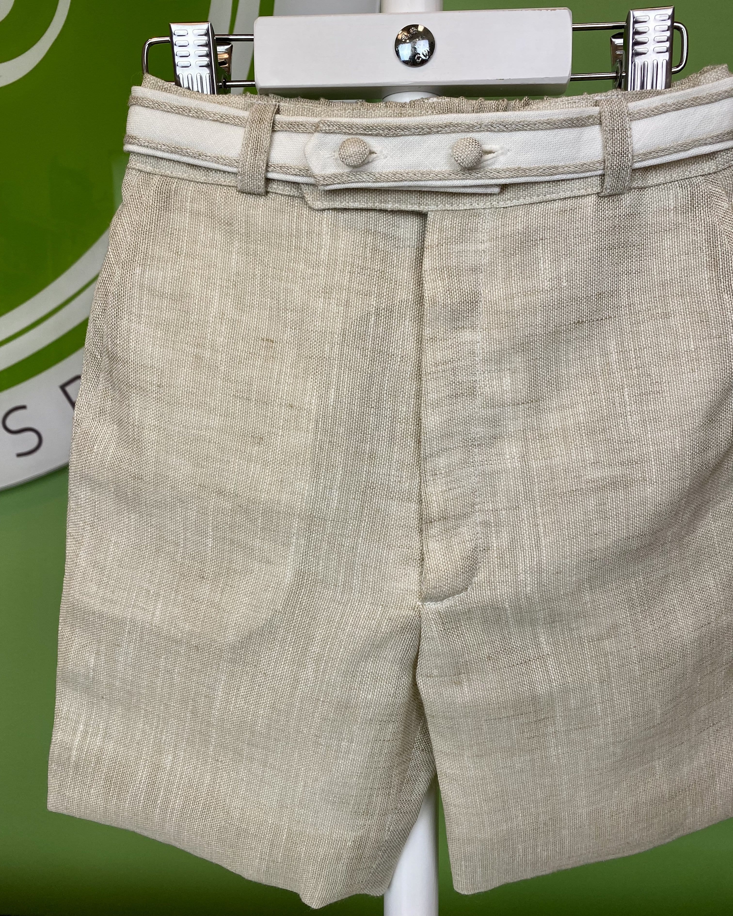 YoYo Children's Boutique Baptism White & Beige Linen Outfit