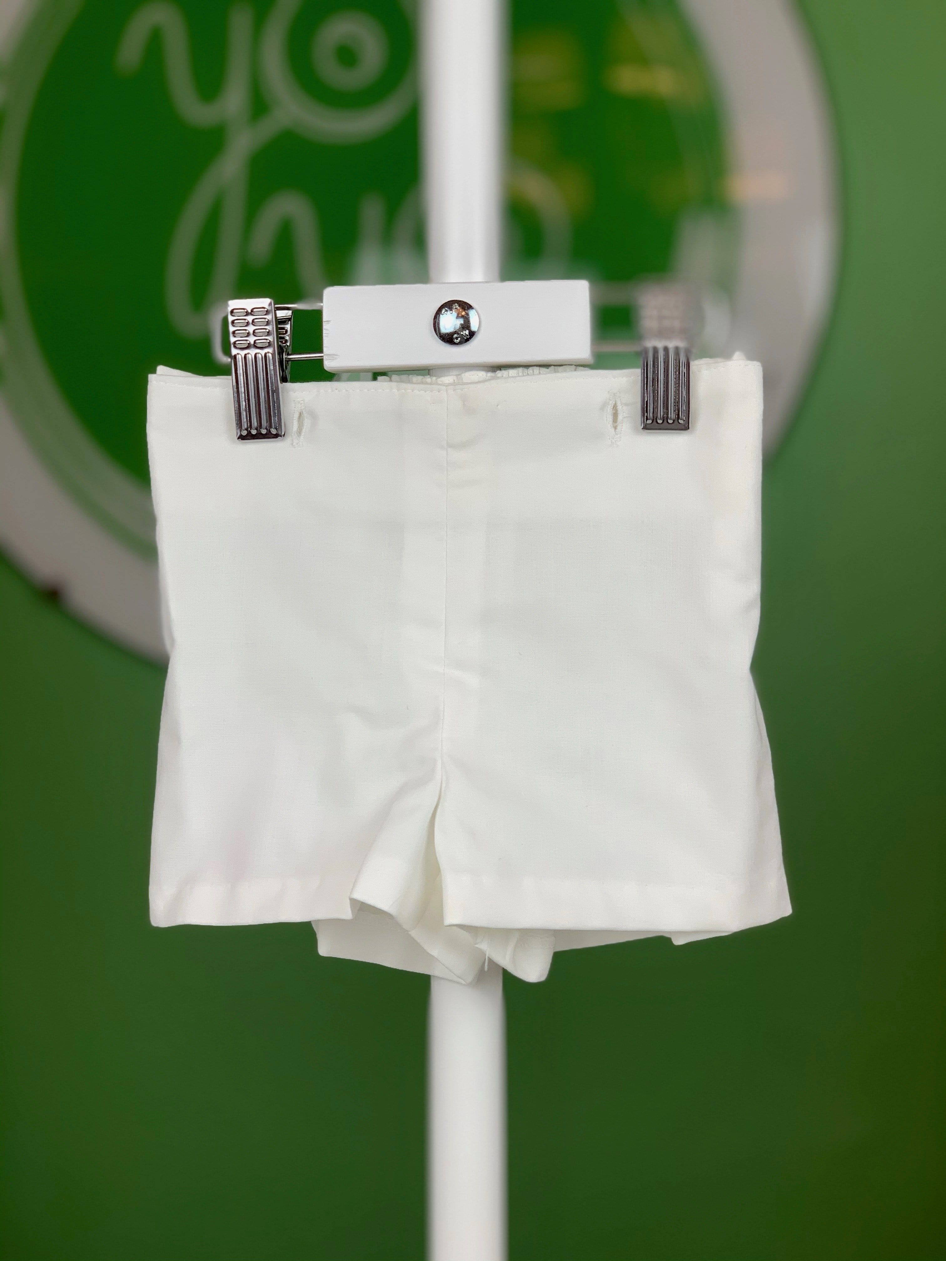 White & Brown Lace Outfit - YoYo Children's Boutique