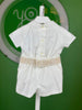 White & Brown Lace Outfit - YoYo Children's Boutique