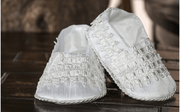 White Embroidered Lace Shoes - YoYo Children's Boutique