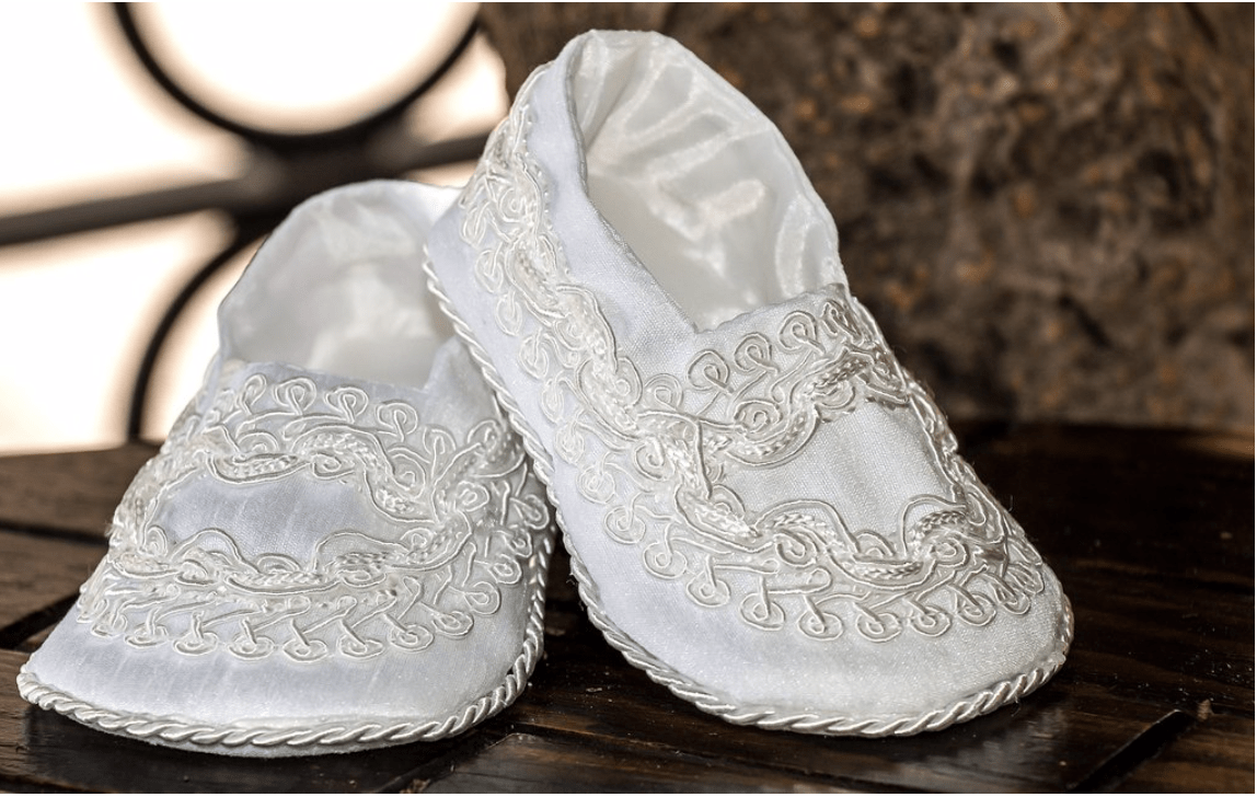 White Embroidered Lace Shoes - YoYo Children's Boutique