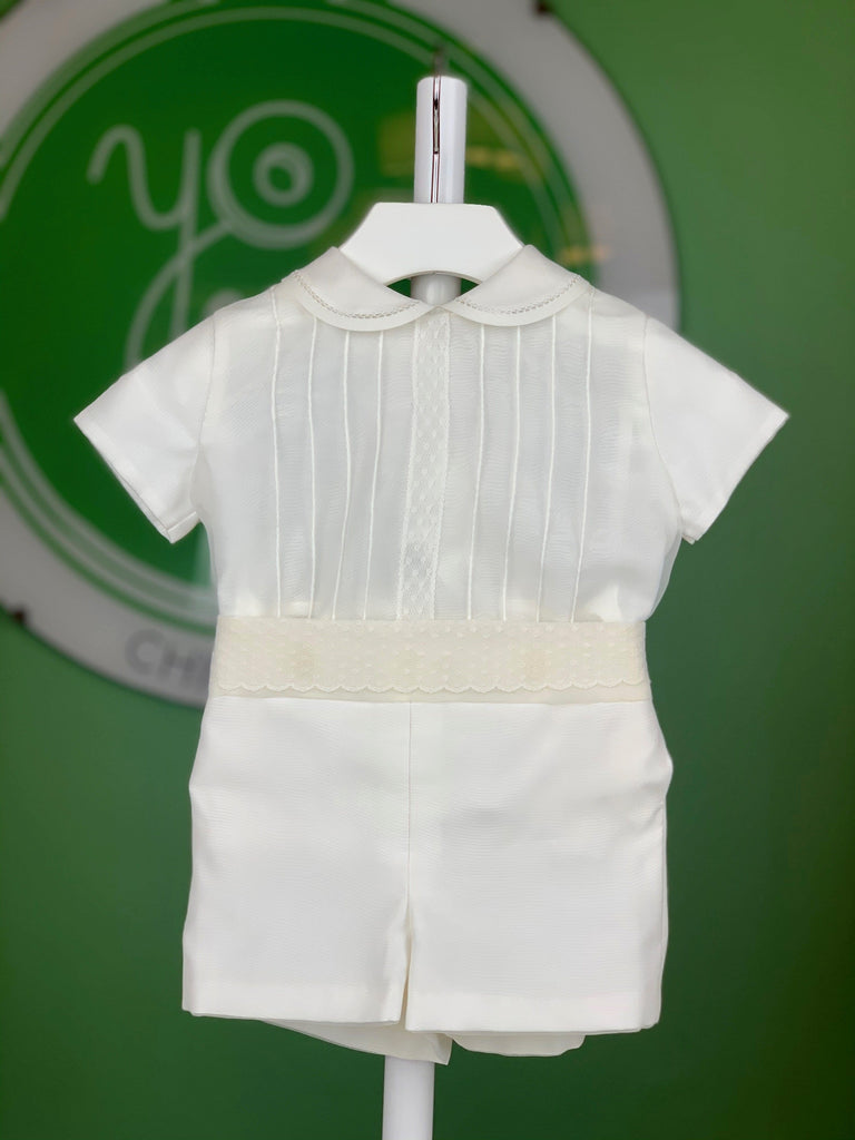 White Organza Baptism Outfit - YoYo Children's Boutique