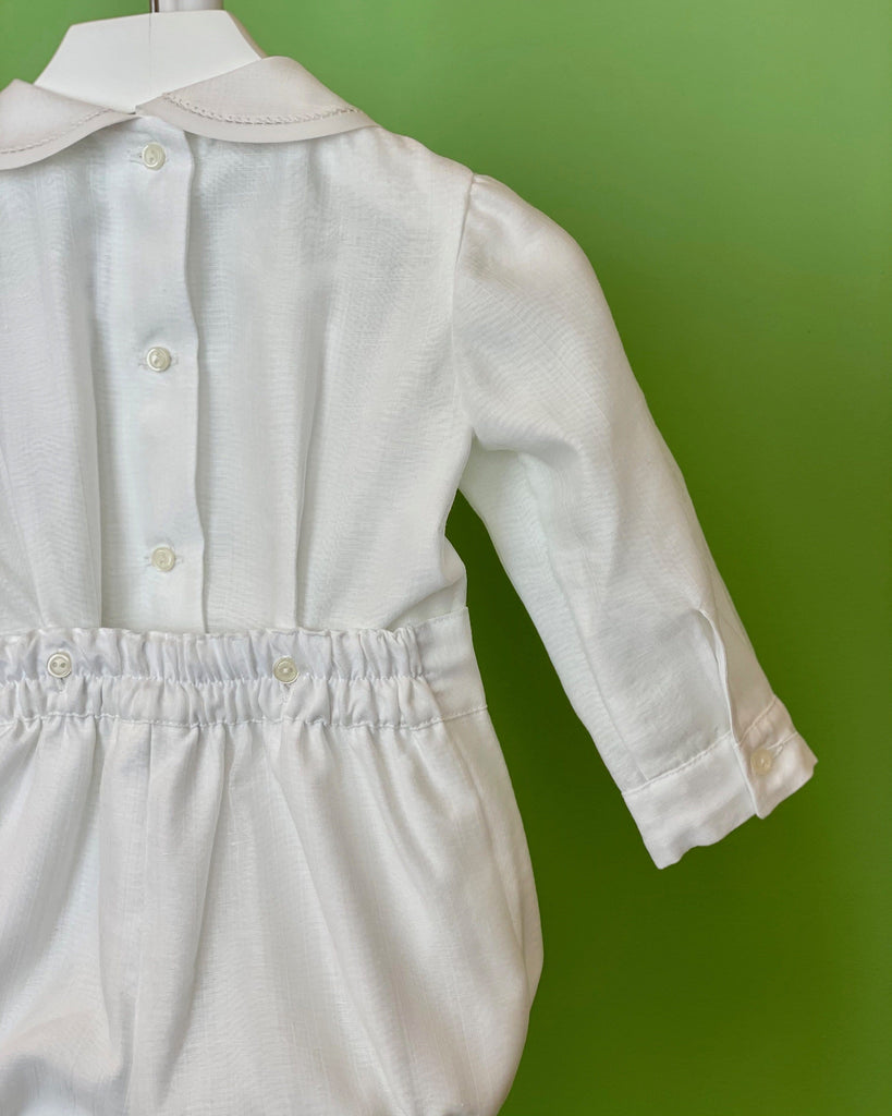 YoYo Children's Boutique Baptism White Organza & Long Sleeves Outfit