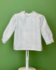 YoYo Children's Boutique Baptism White Organza & Long Sleeves Outfit with Shorts