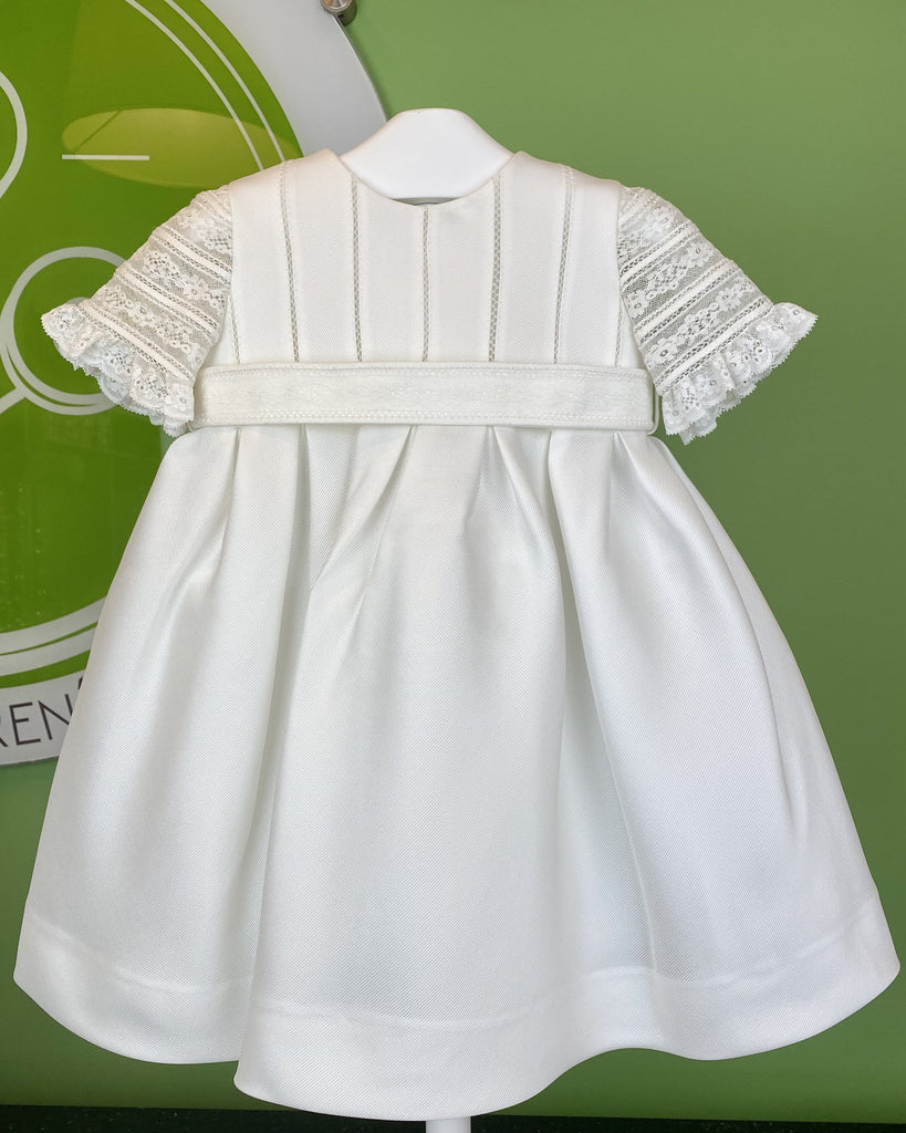 YoYo Children's Boutique Baptism White Silk & Lace Dress