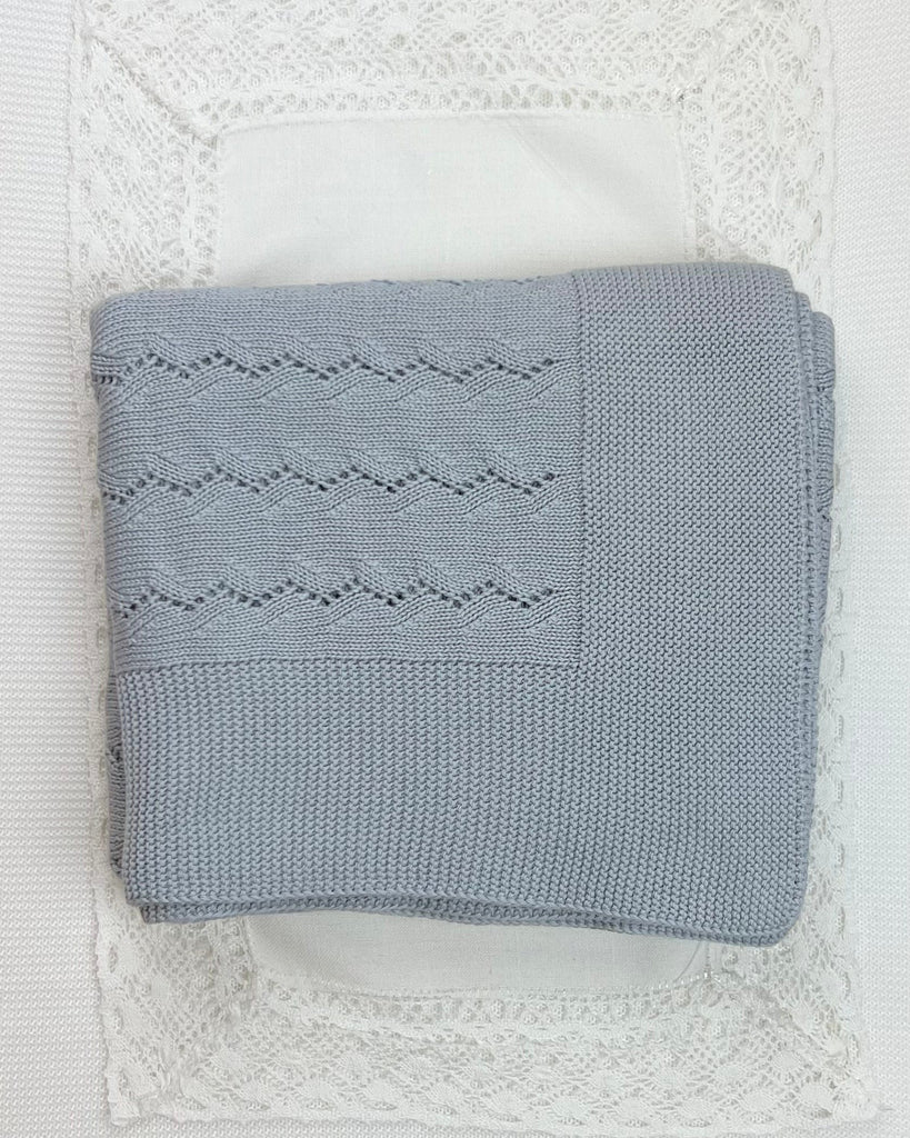 YoYo Children's Boutique Blankets Grey / 40" x 40" Grey Knit Blanket