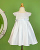 YoYo Children's Boutique First Communion 12M White Satin & Pearls Satin Dress