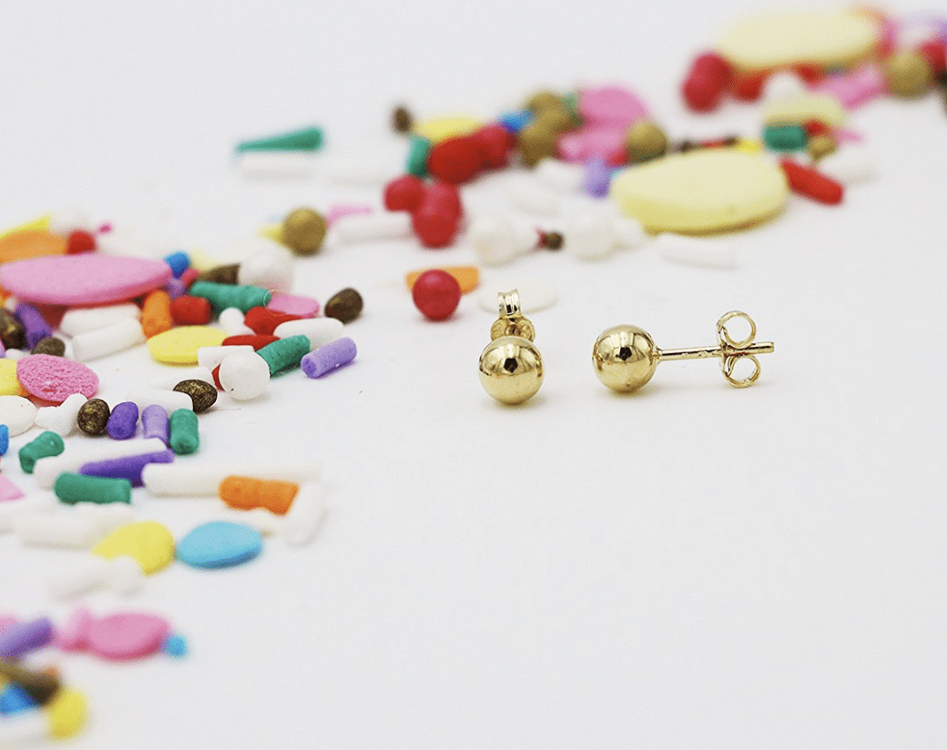 YoYo Children's Boutique Jewelry 5.0mm 18kt Yellow Gold Ball Studs