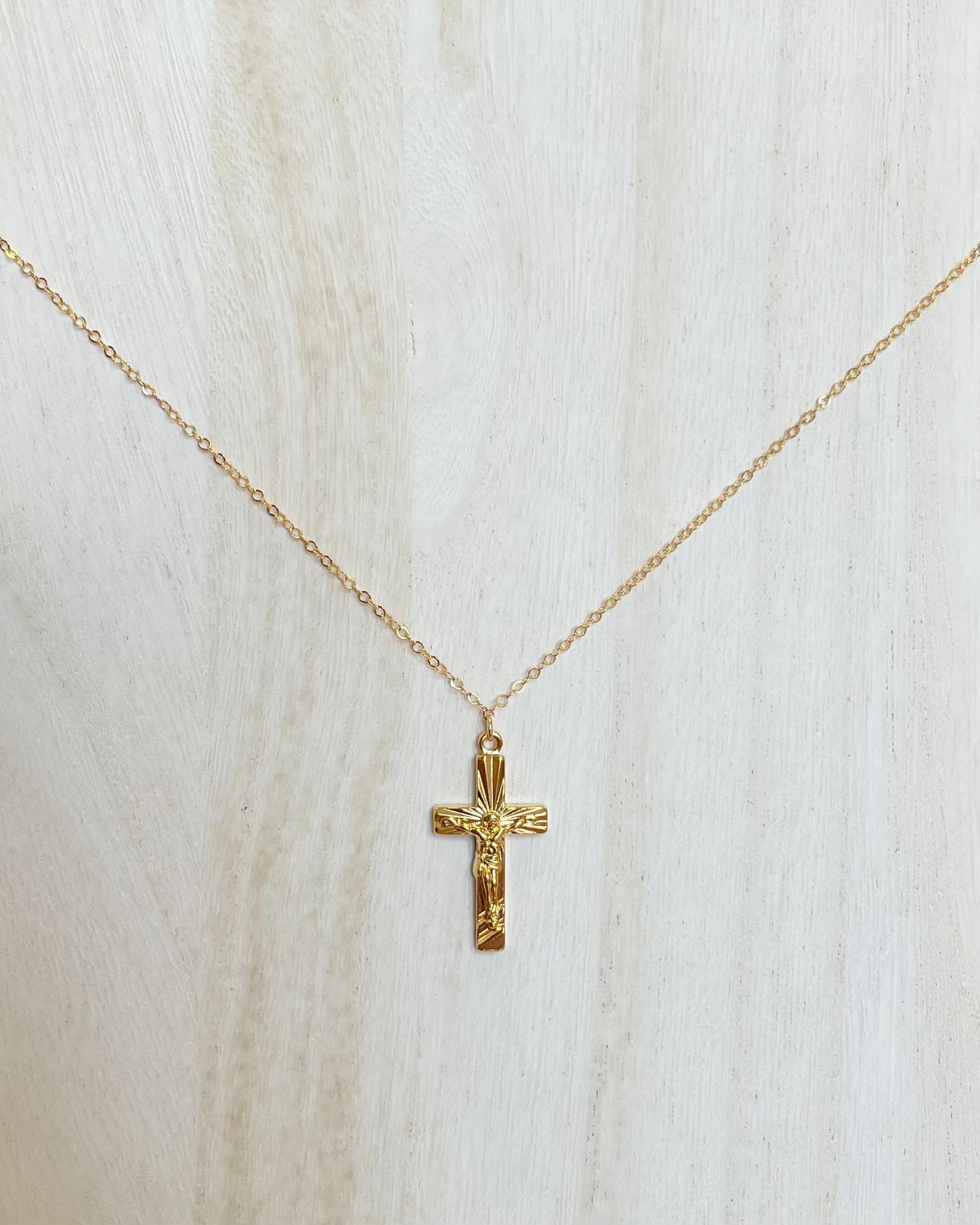 YoYo Children's Boutique Necklaces Crucifixion of Jesus Necklace 14"