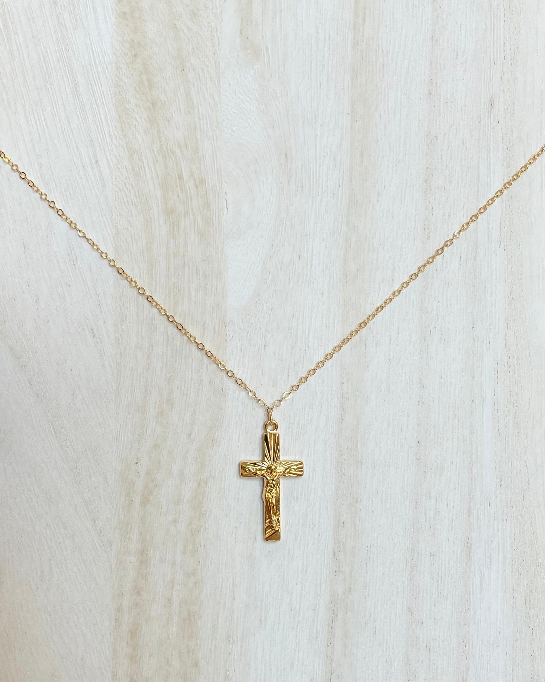 Cross Necklace for Boys Baby Baptism Jewelry Handmade