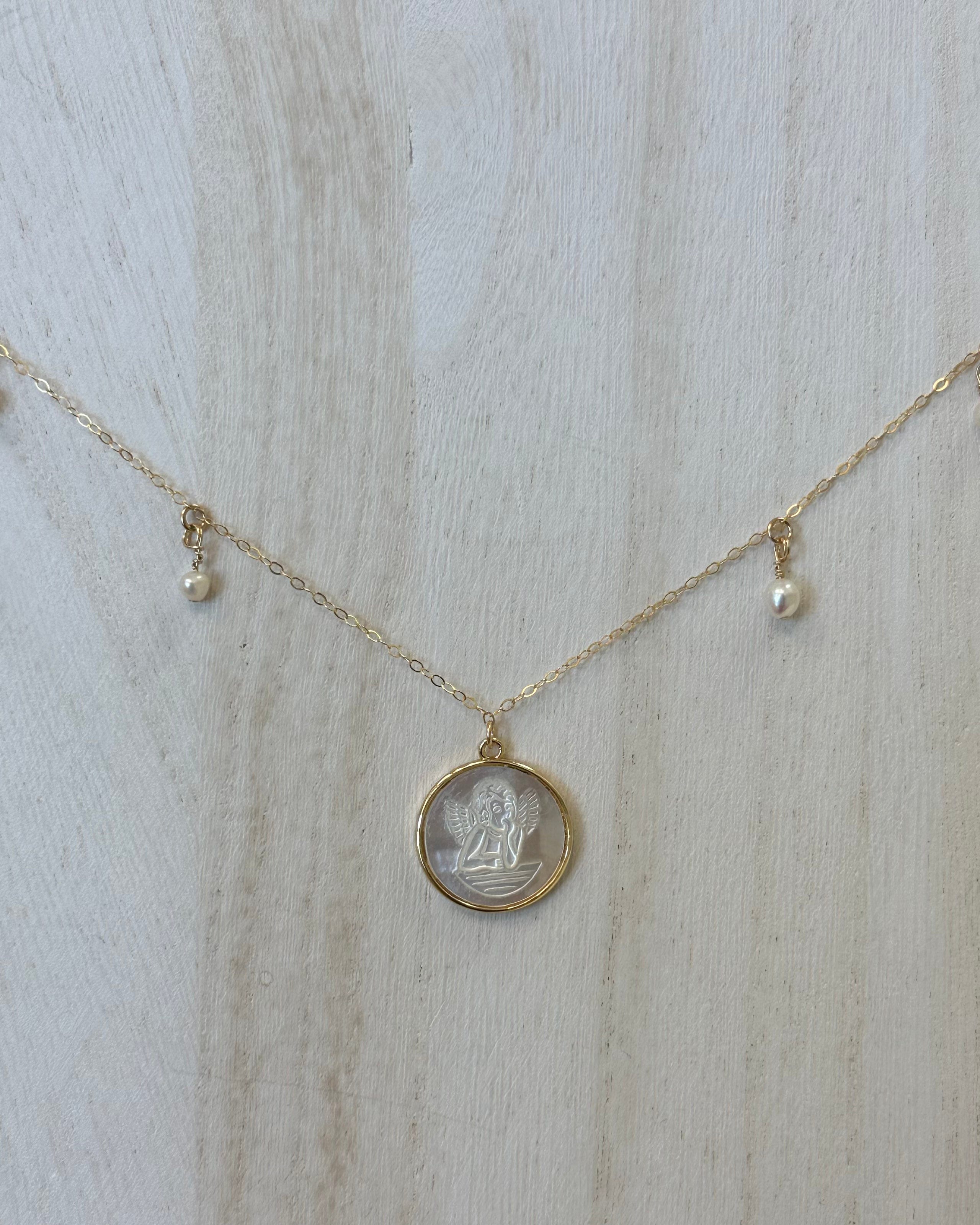 YoYo Children's Boutique Necklaces Guardian Angel Necklace 17"