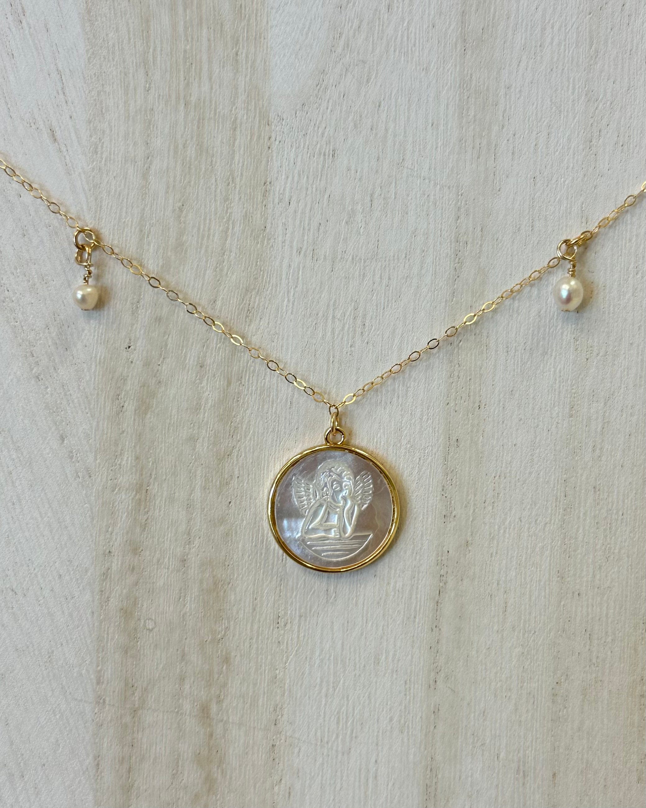 YoYo Children's Boutique Necklaces Guardian Angel Necklace 17"