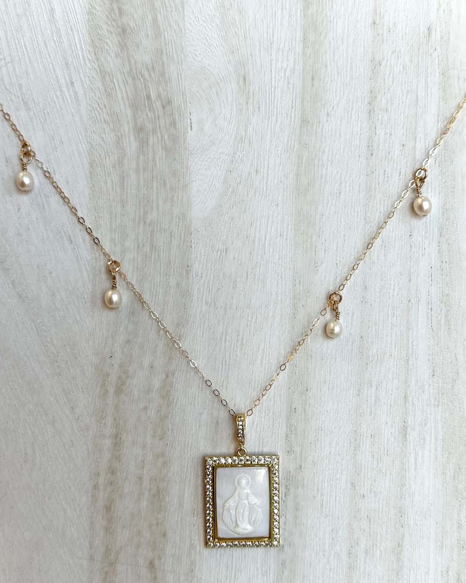 YoYo Children's Boutique Necklaces Miraculous Virgin Necklace 17"