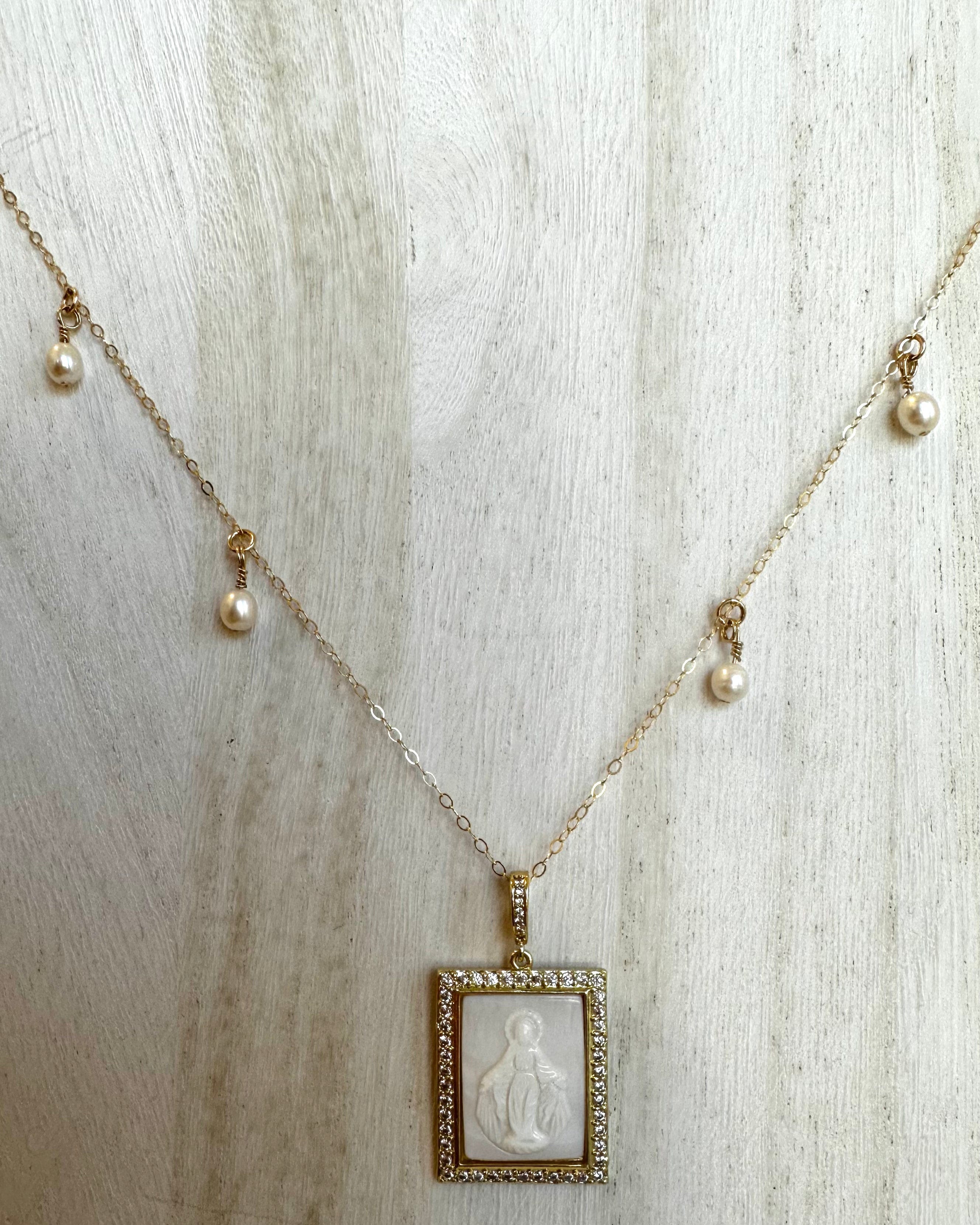 YoYo Children's Boutique Necklaces Miraculous Virgin Necklace 17"