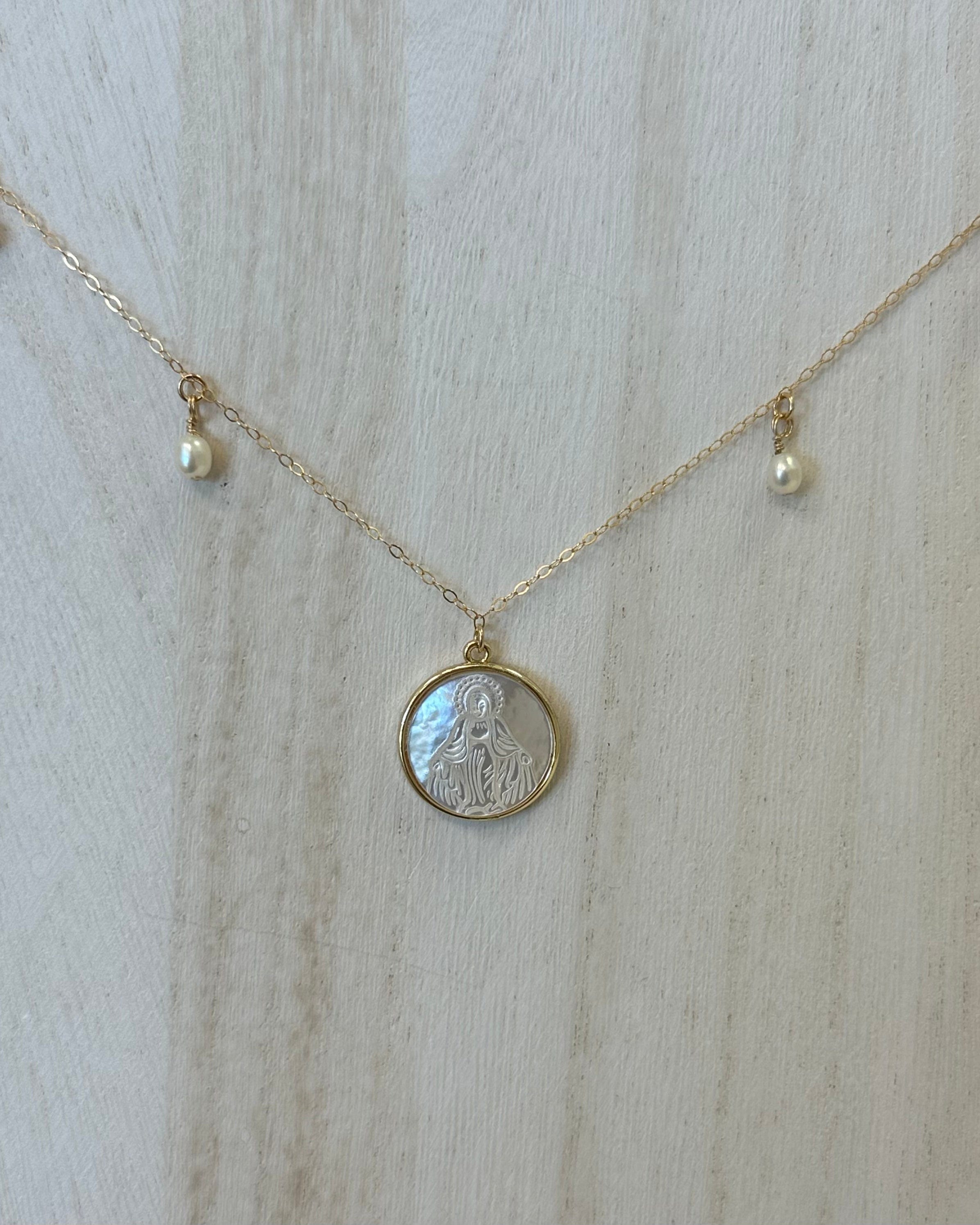 YoYo Children's Boutique Necklaces Miraculous Virgin Necklace 17"