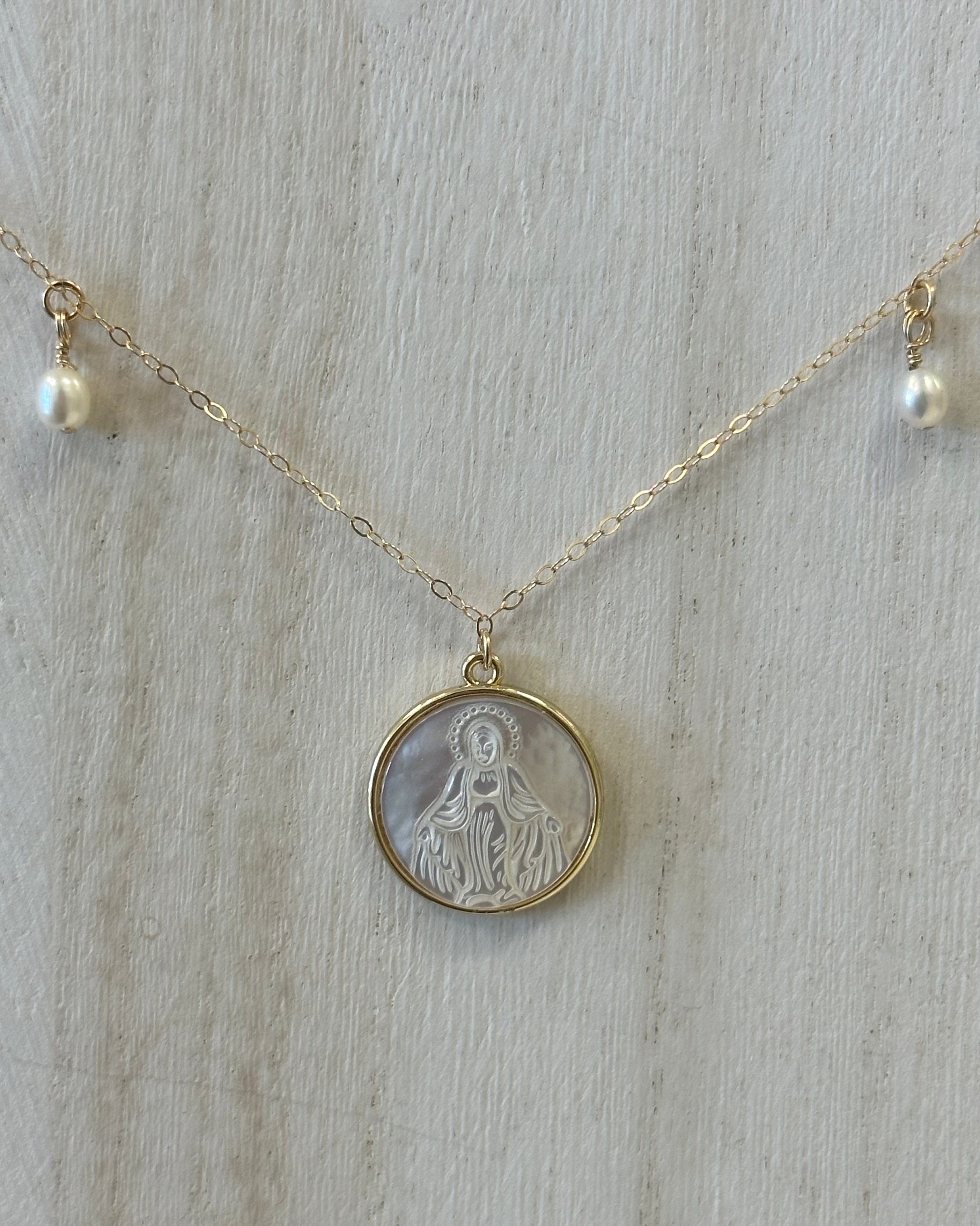 YoYo Children's Boutique Necklaces Miraculous Virgin Necklace 17"