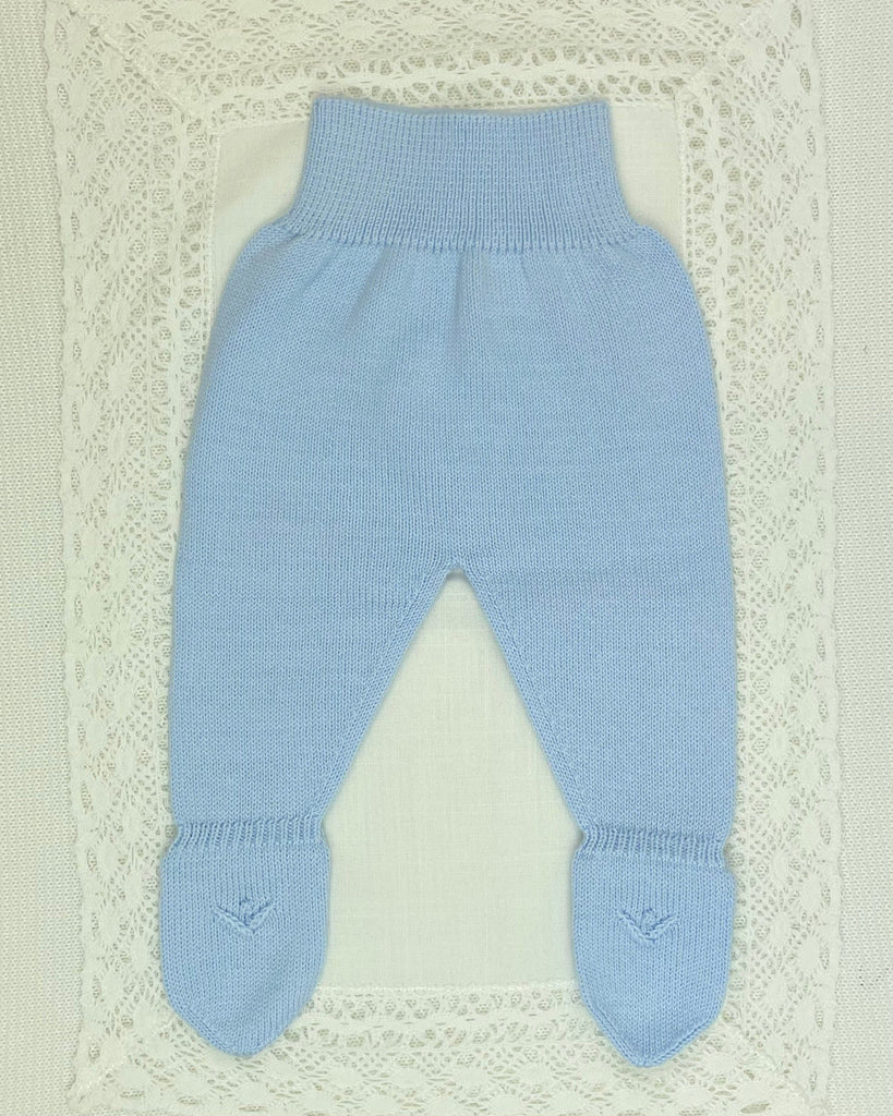 YoYo Children's Boutique Newborn 0M / Blue Baby Blue Knit Newborn Outfit
