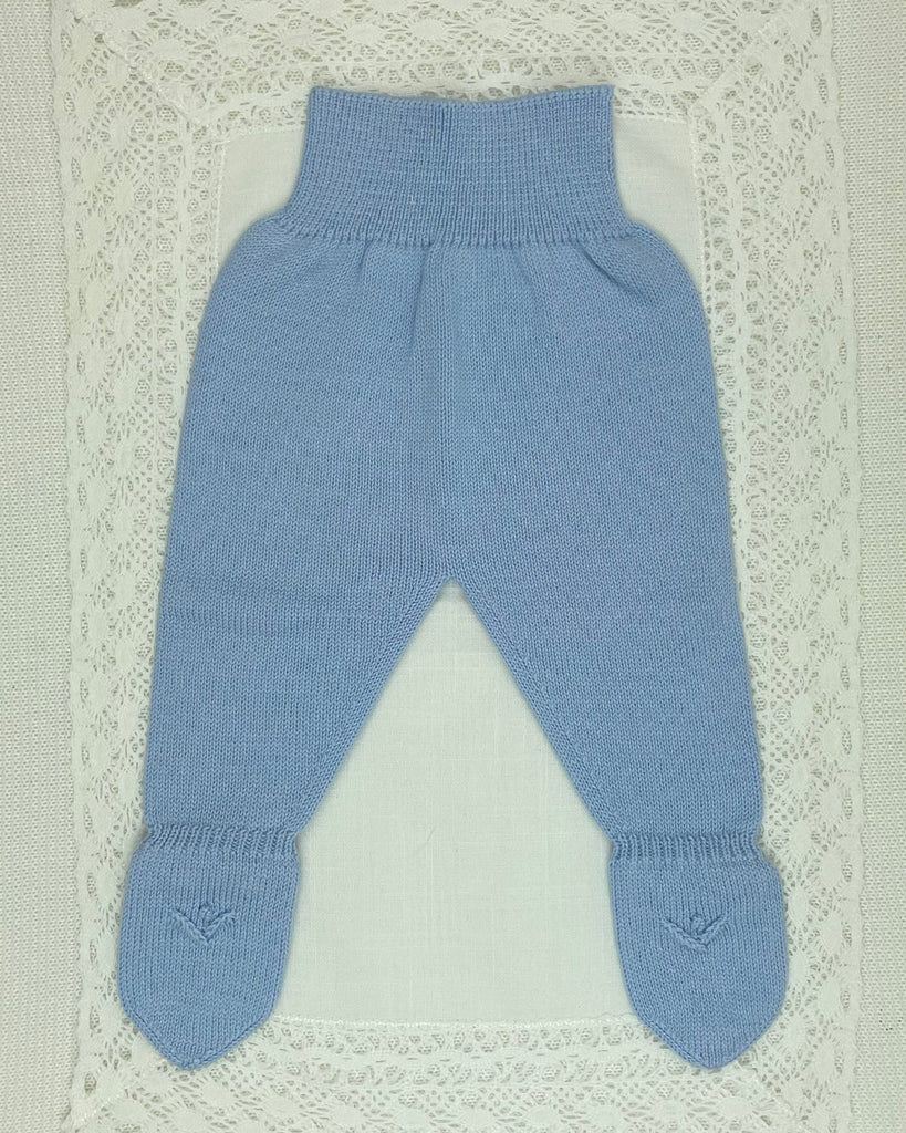 YoYo Children's Boutique Newborn 0M / Blue Blue Knit Newborn Outfit