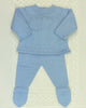 YoYo Children's Boutique Newborn 0M / Blue Blue Knit Newborn Outfit