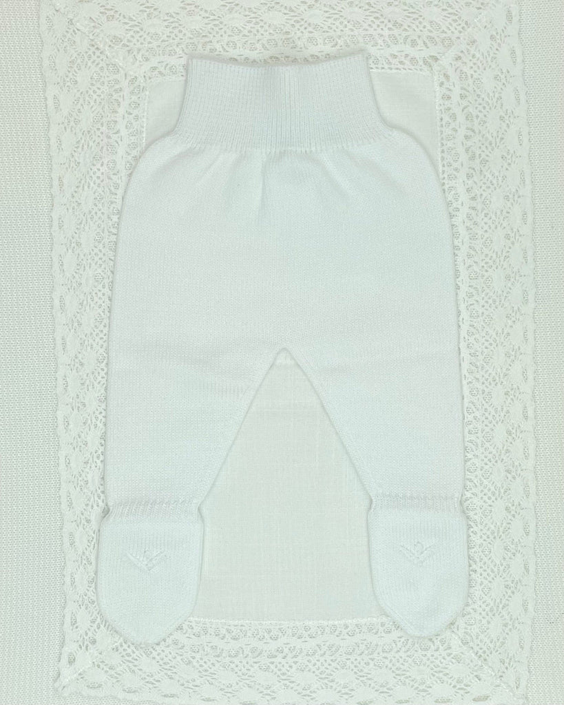 YoYo Children's Boutique Newborn 0M / Blue Blue & White Knit Newborn Outfit