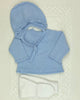 YoYo Children's Boutique Newborn 0M / Blue Blue & White Knit Newborn Outfit