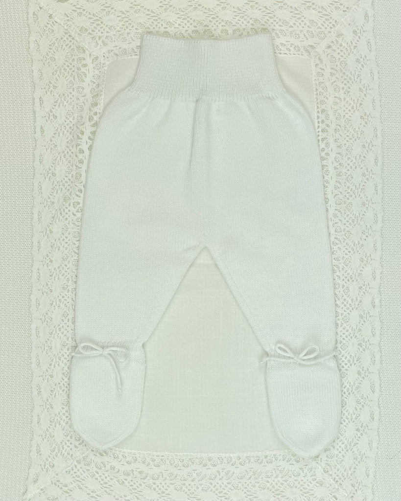 YoYo Children's Boutique Newborn 0M / Navy Blue Navy Blue & White Knit Newborn Outfit