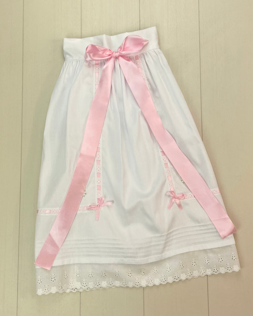 YoYo Children's Boutique Newborn 0M White & Pink Newborn Gown Set