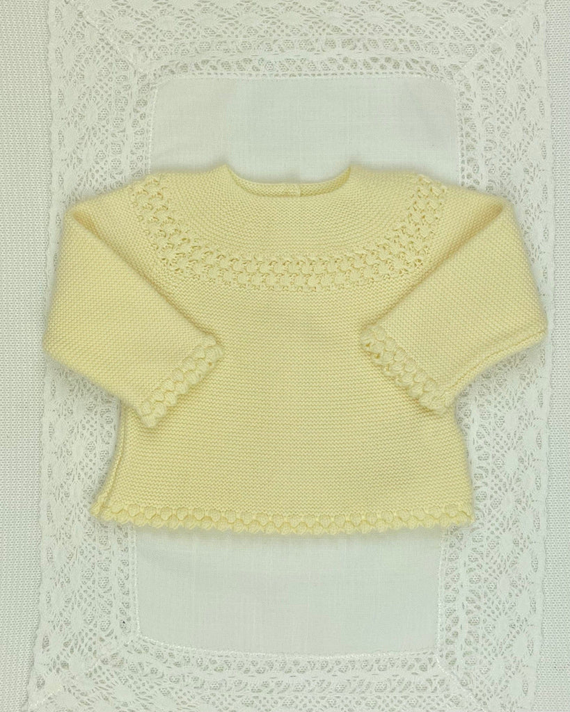 YoYo Children's Boutique Newborn 0M Yellow & White Knit Newborn Outfit