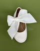 YoYo Children's Boutique Shoes Ivory Ribbon Ballerina Flats (Toddlers)