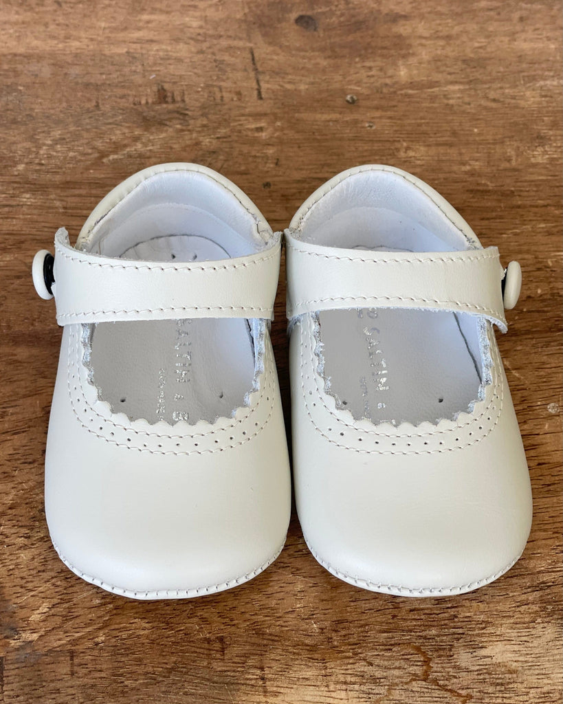YoYo Children's Boutique Shoes Off-White Pre-Walker Mary Jane Shoes