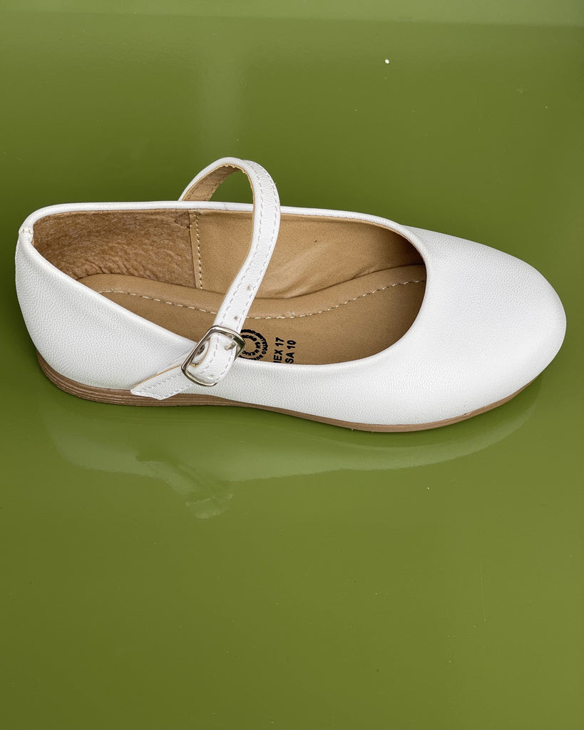 YoYo Children's Boutique Shoes White Mary Jane Shoes