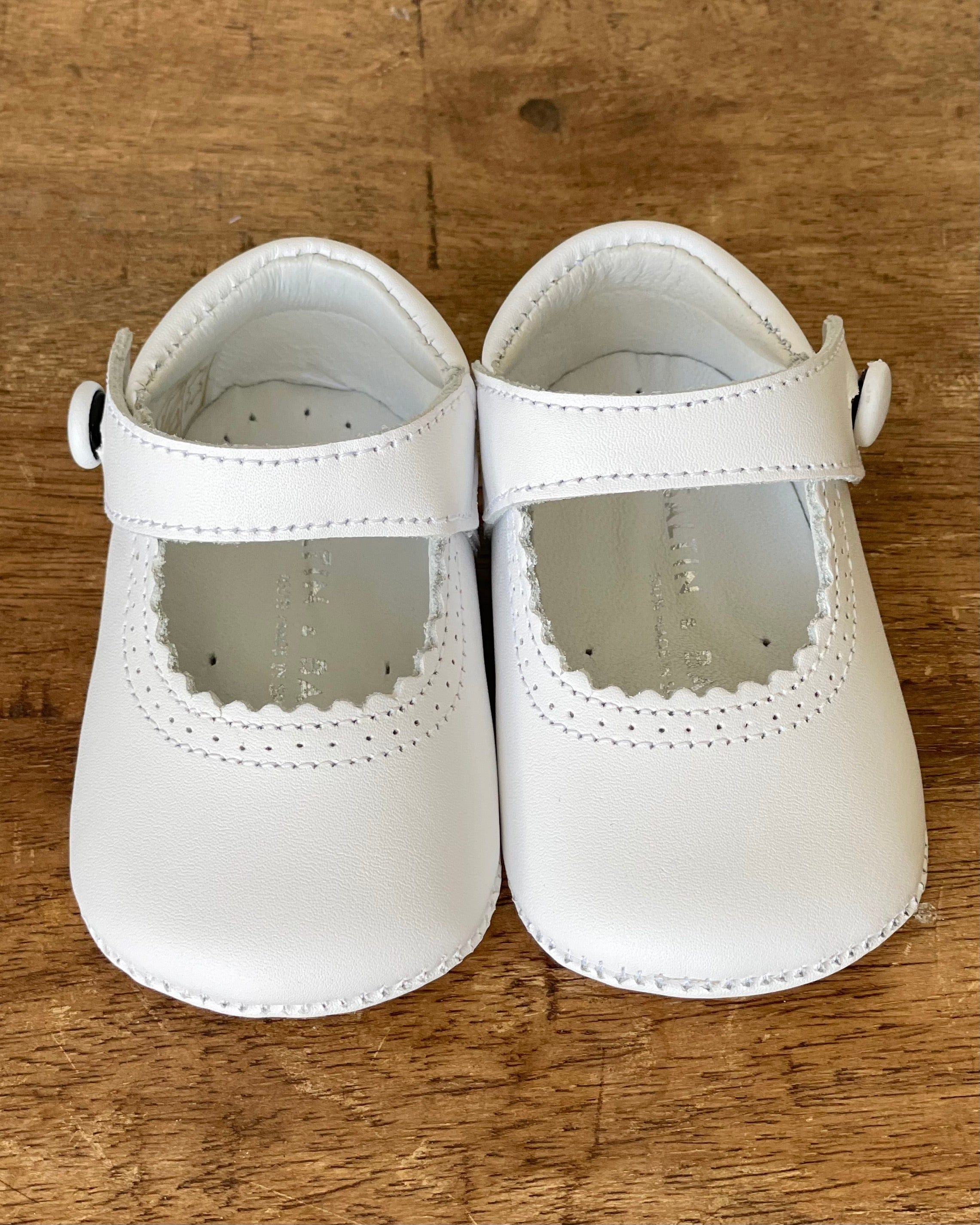 YoYo Children's Boutique Shoes White Pre-Walker Mary Jane Shoes