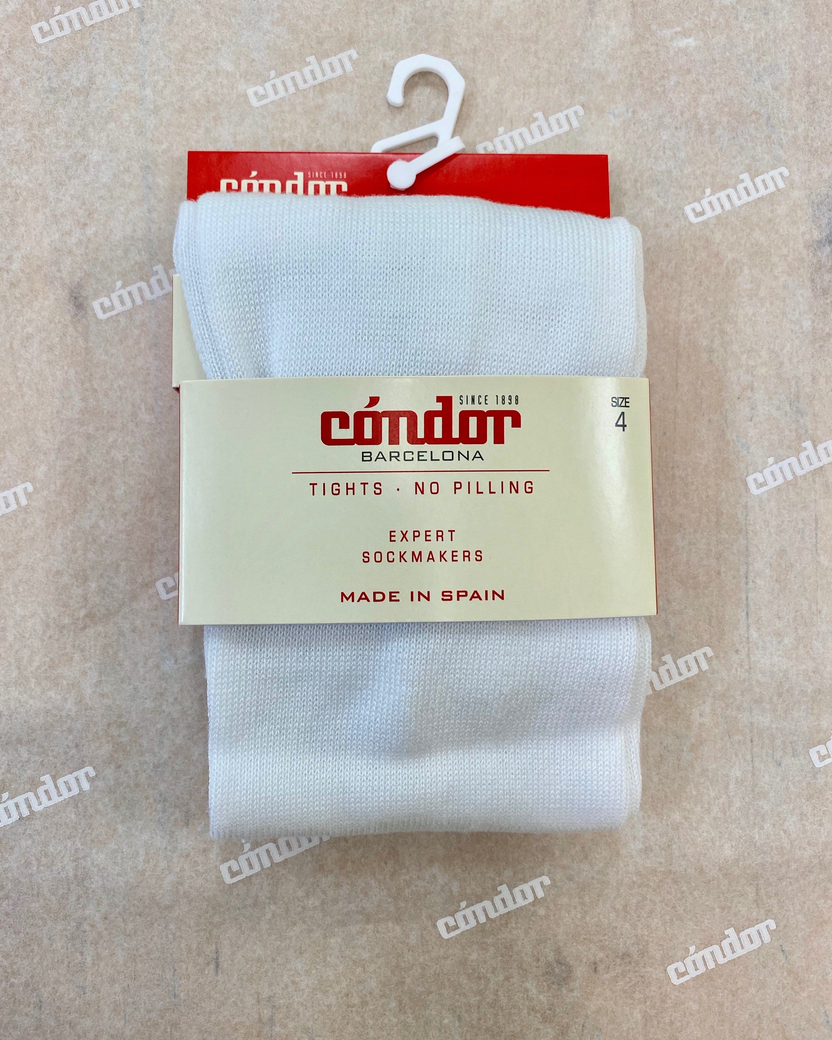 YoYo Children's Boutique Socks White Plain Stitch Tights