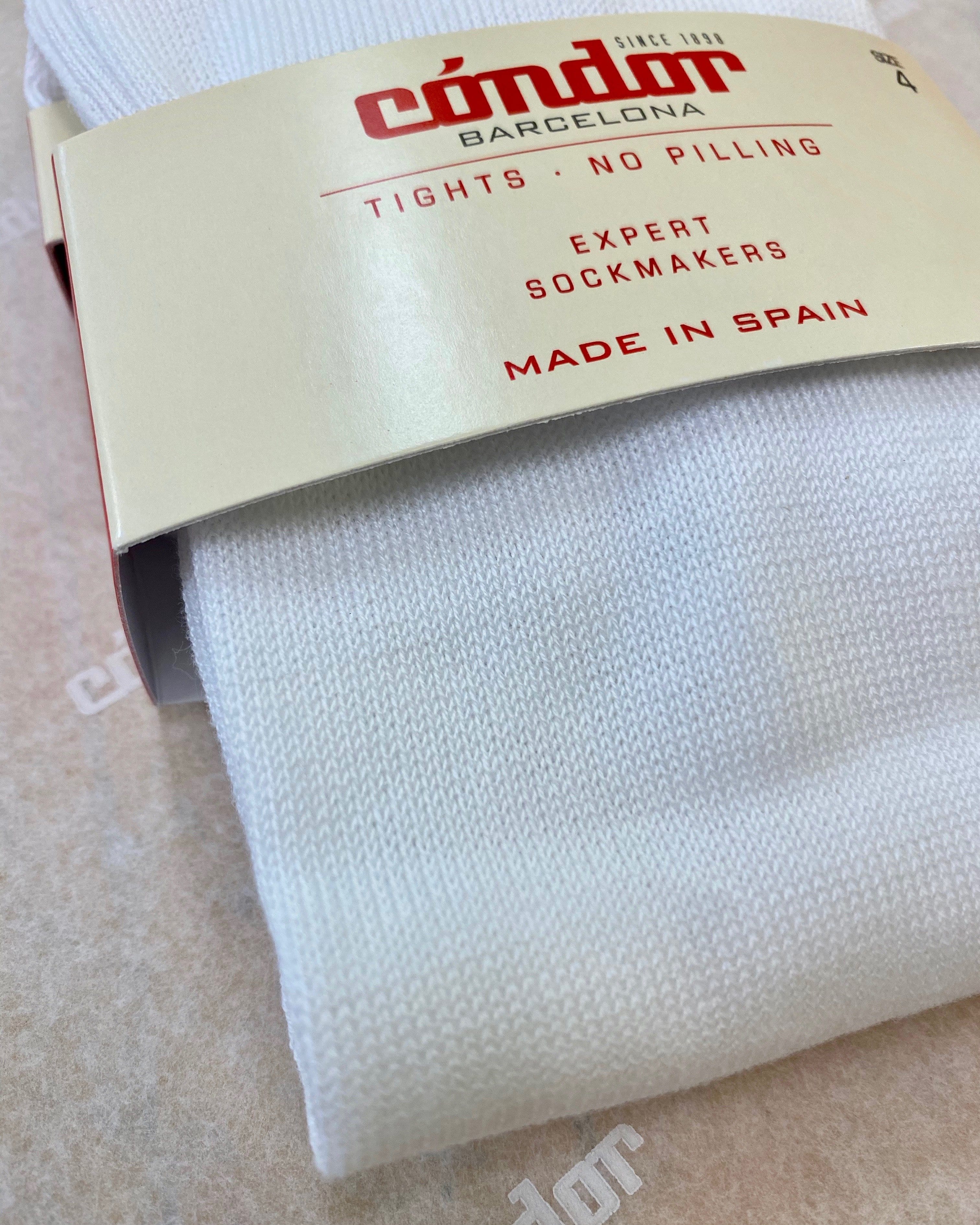 YoYo Children's Boutique Socks White Plain Stitch Tights