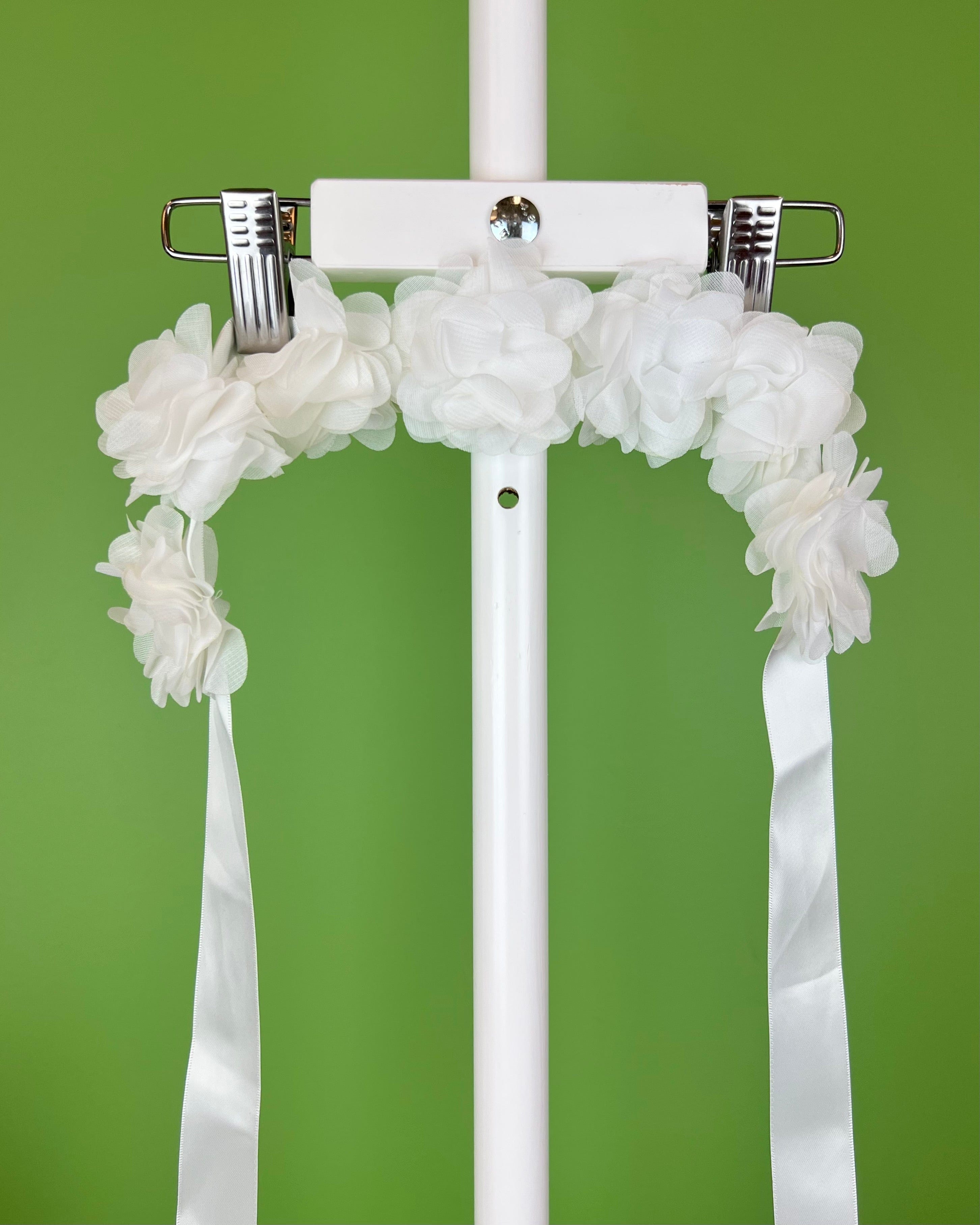 YoYo Children's Boutique White Floral Sash