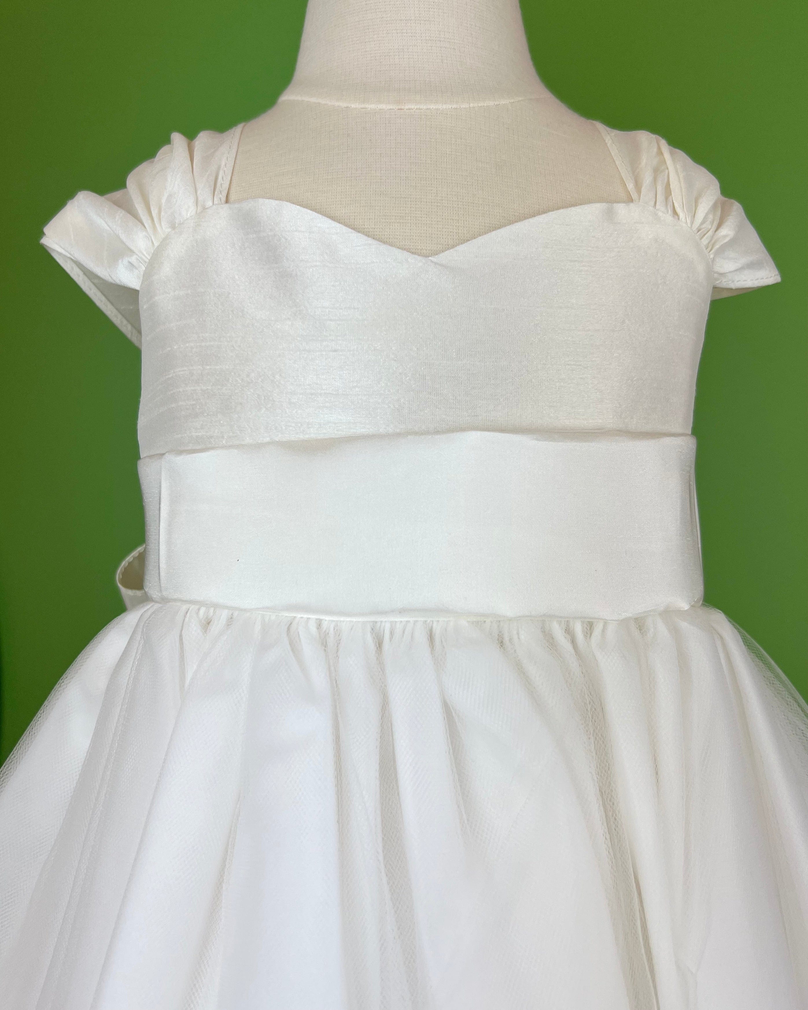 YoYo Children's Boutique White Satin Sash