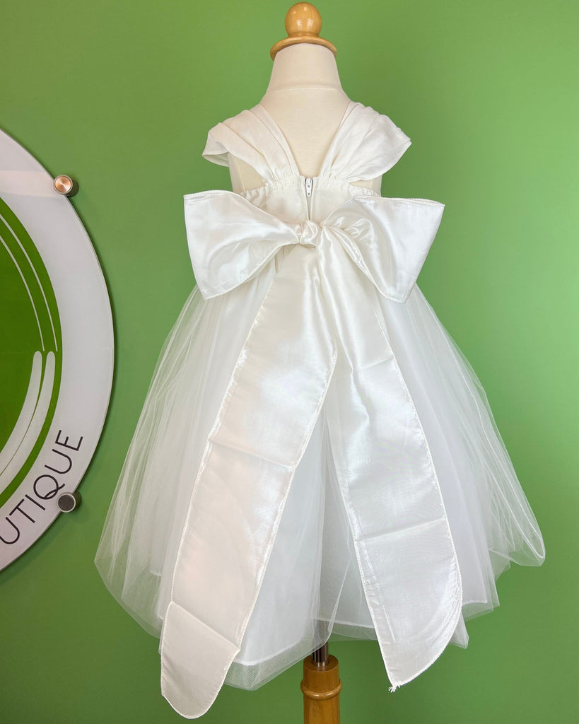 YoYo Children's Boutique White Satin Sash